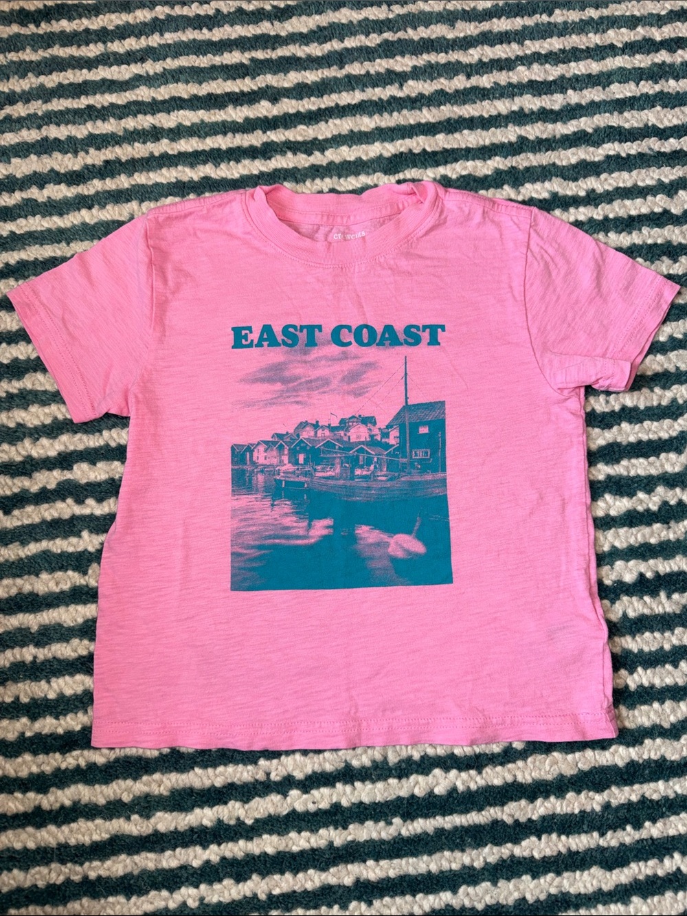 Crewcuts jcrew East Coast Graphic Kids T-Shirt - Pink and teal size 4-5
